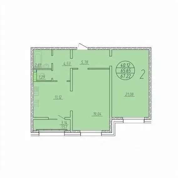 2-к кв. Сахалинская область, Анивский городской округ, с. Новотроицкое ... - Фото 1