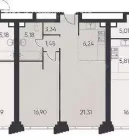 2-комнатная квартира: Москва, 1-й Сетуньский проезд, 8 (55.5 м) - Фото 1