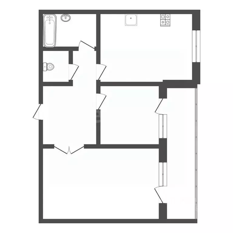 2-к кв. Тульская область, Тула ул. Кутузова, 45Б (66.5 м) - Фото 1