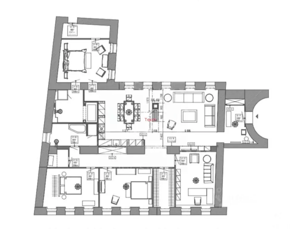 5-к кв. Москва Фурманный пер., 10 (208.0 м) - Фото 2