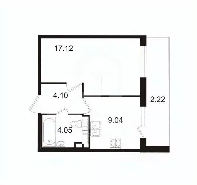 1-к кв. Санкт-Петербург Союзный просп., 4 (34.3 м) - Фото 2