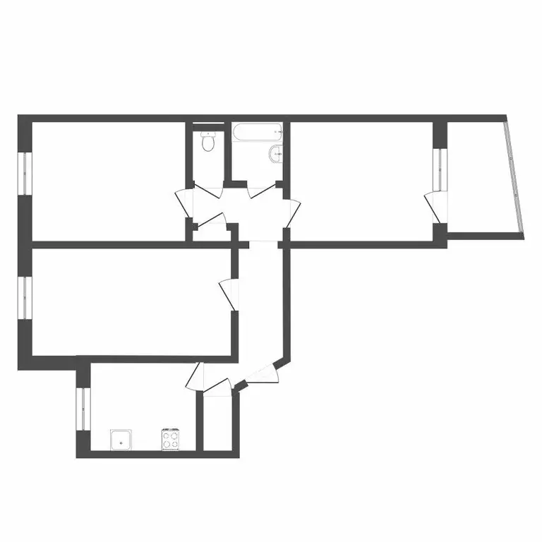 3-комнатная квартира: Тюмень, Широтная улица, 25А (65.8 м) - Фото 1