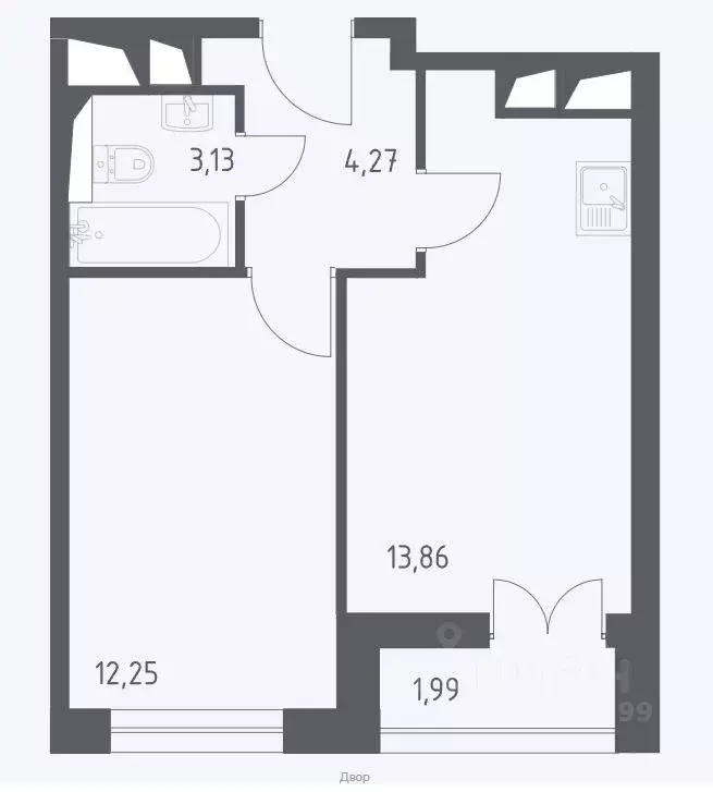 1-к кв. Московская область, Красногорск ул. Тенистых Аллей, 3к1 (34.9 ... - Фото 2