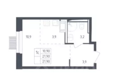 Студия Московская область, Мытищи пер. 1-й Стрелковый, 5к1 (22.0 м) - Фото 1