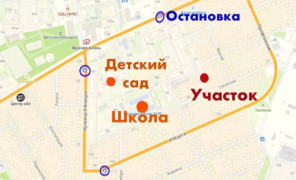 Участок в Алтайский край, Барнаул ВРЗ мкр, ул. Красносельская, 39 (5.6 ... - Фото 1