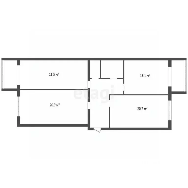 3-к кв. Воронежская область, Лиски просп. Ленина, 43Б (95.0 м) - Фото 2