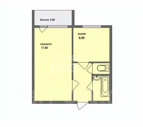 1-к кв. Челябинская область, Челябинск ул. Мамина, 7 (32.0 м) - Фото 2