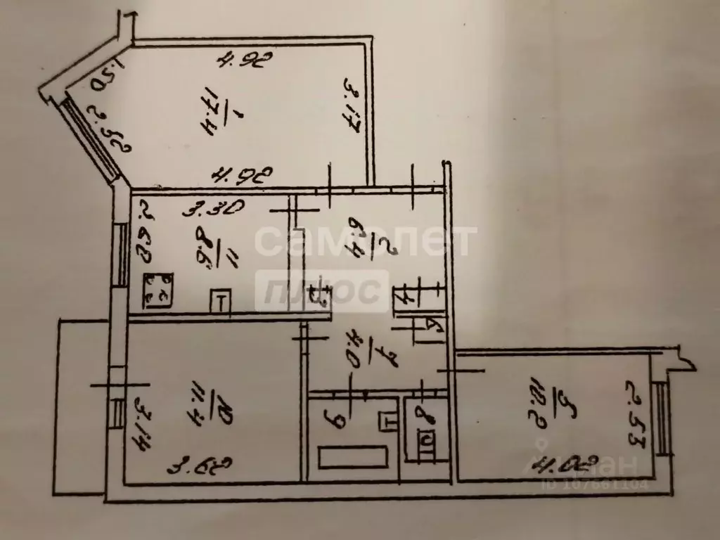3-к кв. Липецкая область, Липецк ул. А.Г. Стаханова, 3 (62.9 м) - Фото 2