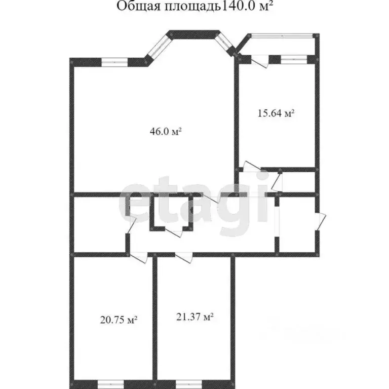 3-к кв. Ханты-Мансийский АО, Сургут Комсомольский просп., 13 (140.5 м) - Фото 1