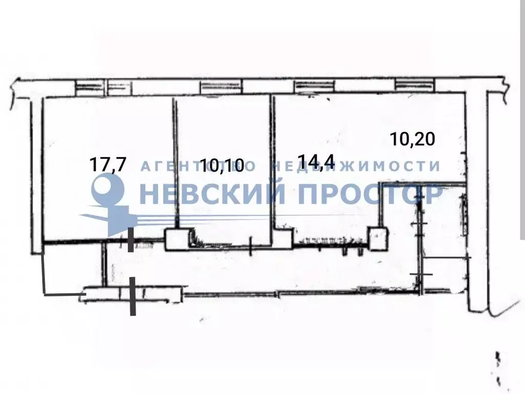 3-к кв. Санкт-Петербург 5-я Советская ул., 49/10 (72.0 м) - Фото 1