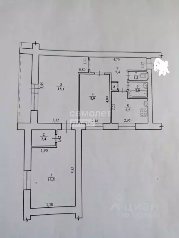 3-к кв. Волгоградская область, Волгоград ул. Кирова, 127А (64.0 м) - Фото 2