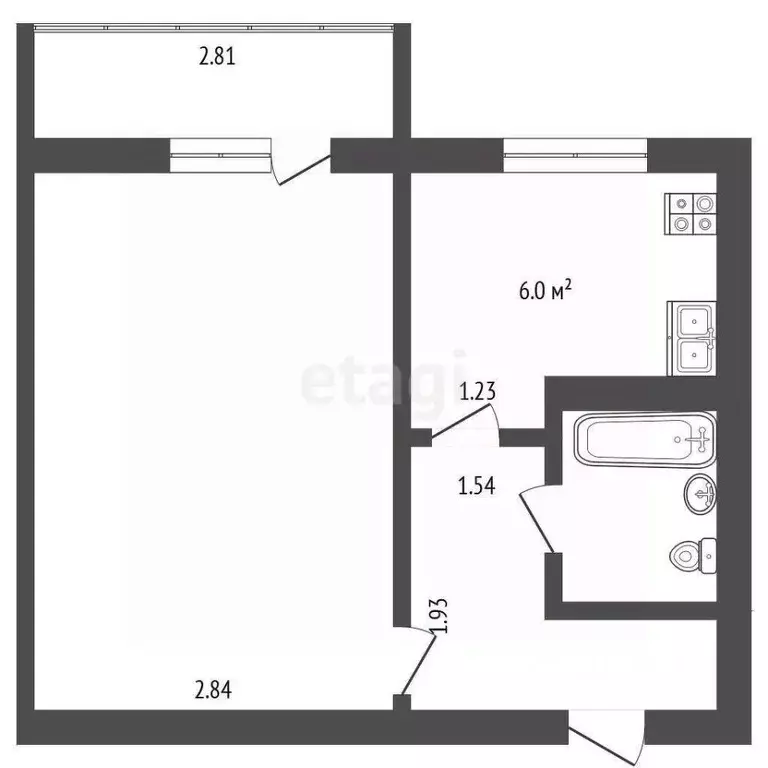 1-к кв. Мордовия, пос. Ромоданово ул. Дорожная, 4 (34.1 м) - Фото 1