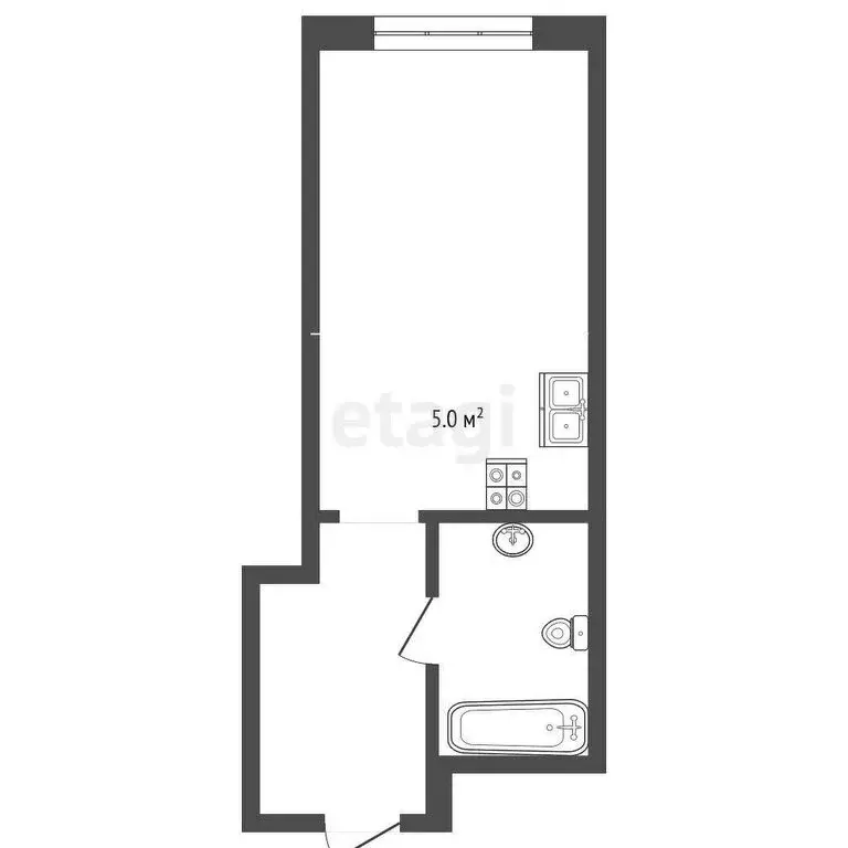 Квартира-студия: Ульяновск, Камышинская улица, 89Б (26 м) - Фото 1