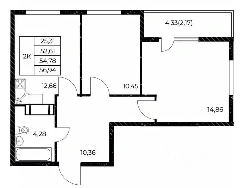 2-к кв. Ростовская область, Ростов-на-Дону Звезда Столицы 2 жилой ... - Фото 1