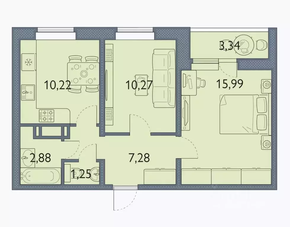 2-к кв. Брянская область, Брянск просп. Станке Димитрова, 67к7 (48.7 ... - Фото 1