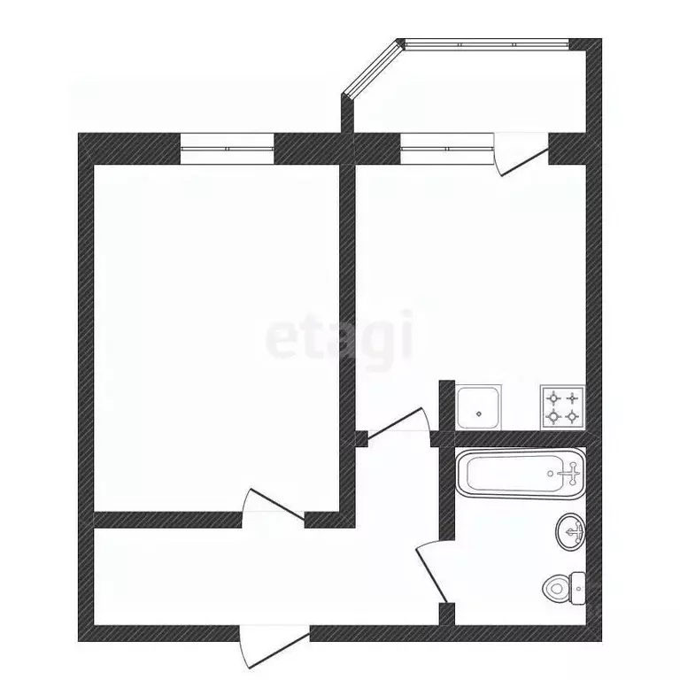 1-к кв. Амурская область, Благовещенск Игнатьевское ш., 14/1 (37.2 м) - Фото 1