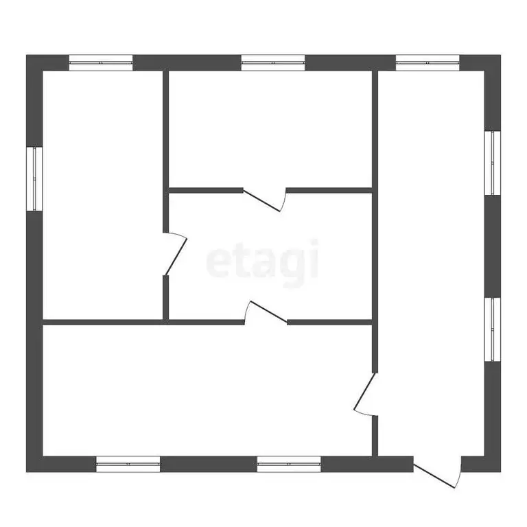 3-комнатная квартира: село Нижняя Санарка, Советская улица, 33 (62.6 ... - Фото 1