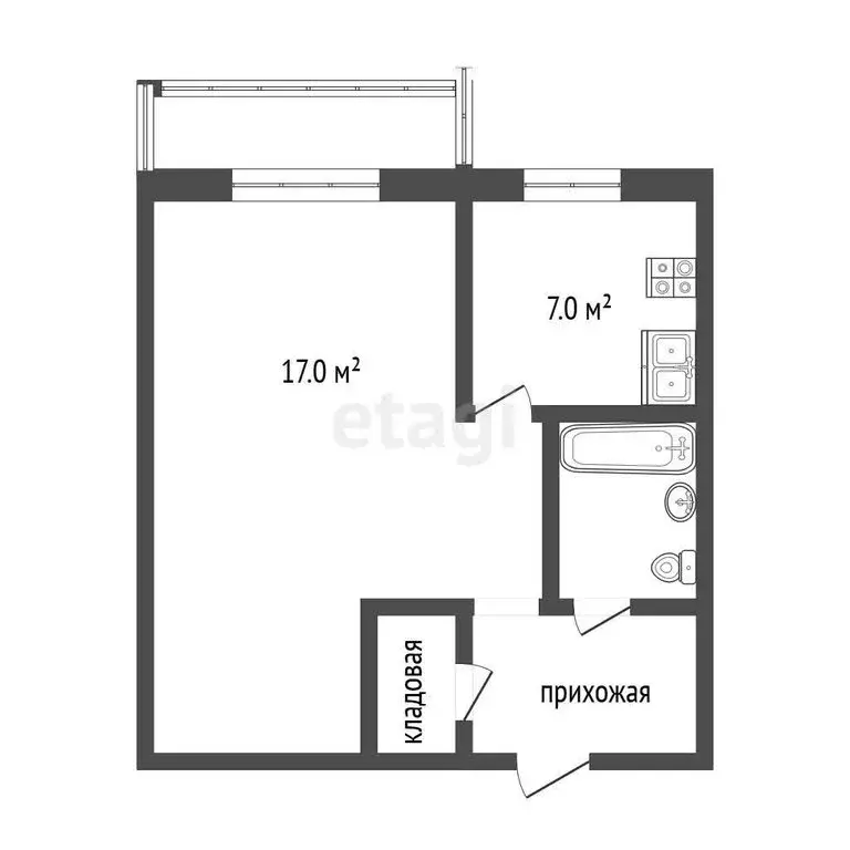 1-комнатная квартира: Челябинск, Артиллерийская улица, 106 (30 м) - Фото 2