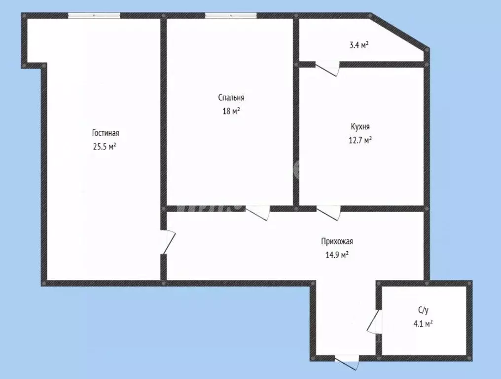 2-к кв. Дагестан, Махачкала ул. Гапцахская, 12 (78.8 м) - Фото 2