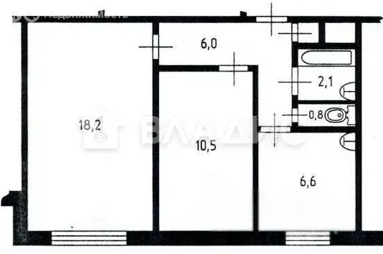 2-комнатная квартира: Москва, Челюскинская улица, 6к2 (44.7 м) - Фото 1