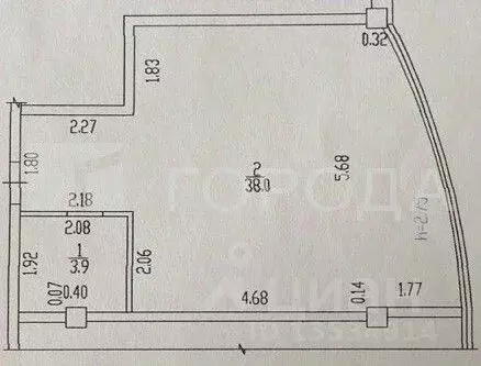 Студия Алтайский край, Барнаул ул. Петра Сухова, 2а (41.9 м) - Фото 1