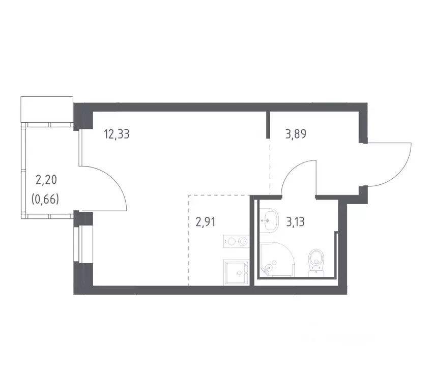 Студия Москва Молжаниново жилой комплекс, к6 (22.92 м) - Фото 0