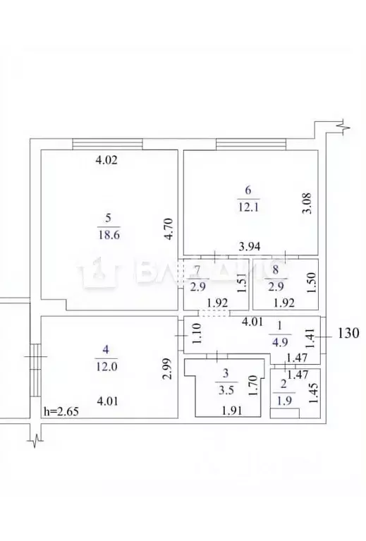 3-к кв. Кемеровская область, Кемерово ул. Терешковой, 16Г (58.8 м) - Фото 2
