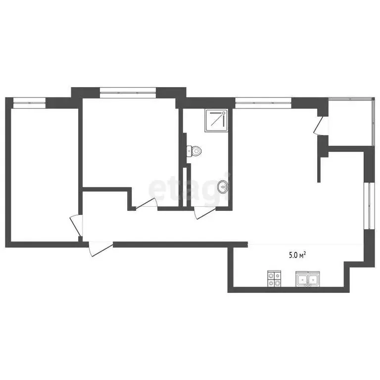 3-комнатная квартира: Кореиз, Кореизское шоссе, 1Д (66.93 м) - Фото 0