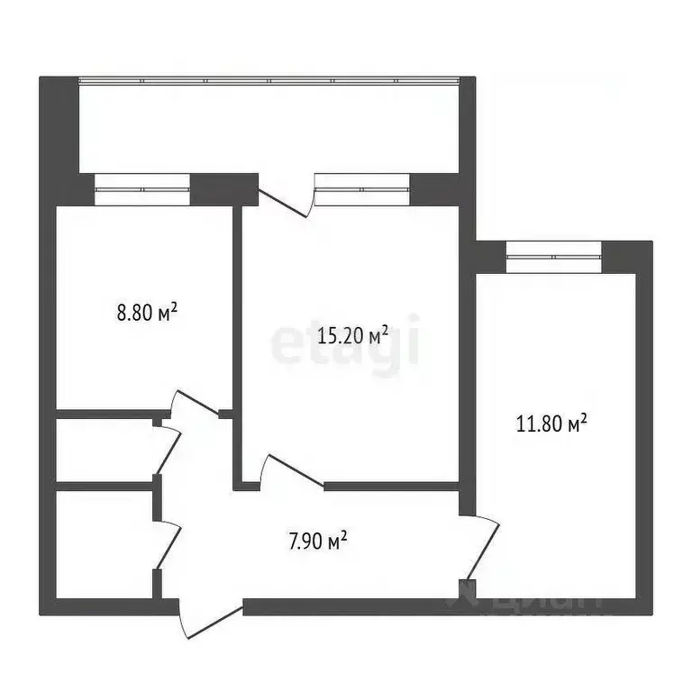 2-к кв. Красноярский край, Красноярск Ястынская ул., 2Д (47.1 м) - Фото 1
