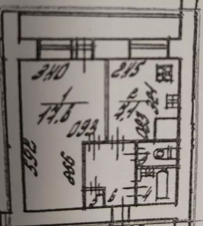 1-к кв. Санкт-Петербург ул. Нахимова, 5к4 (33.0 м) - Фото 2