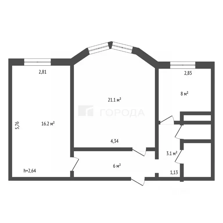 Комната Кемеровская область, Новокузнецк ул. Рокоссовского, 19Б (32.6 ... - Фото 2