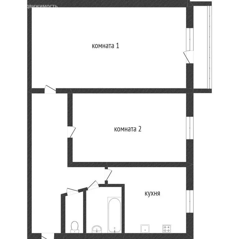 2-комнатная квартира: Златоуст, Дворцовая улица, 26 (41.8 м) - Фото 0