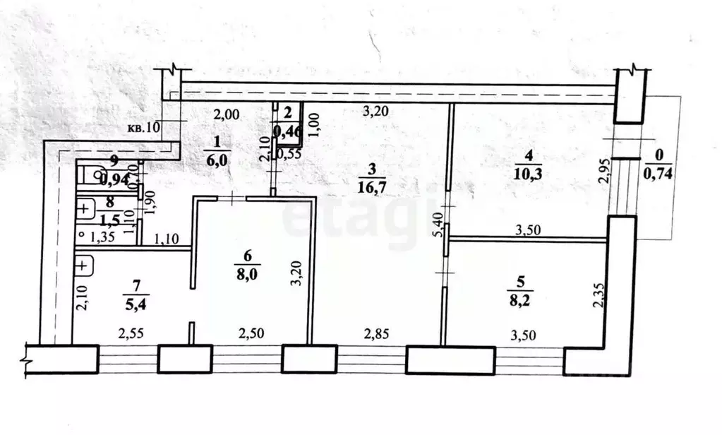 3-к кв. Забайкальский край, Нерчинск ул. Погодаева, 101 (57.5 м) - Фото 2