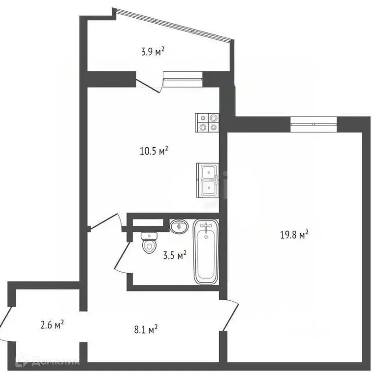 Продаётся 1-к квартира, 41.3 м - Фото 1