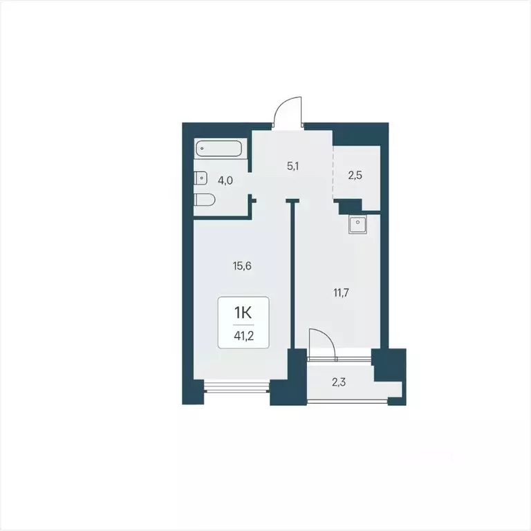 1-к кв. Новосибирская область, Новосибирск ул. Брестская Горка (41.2 ... - Фото 1