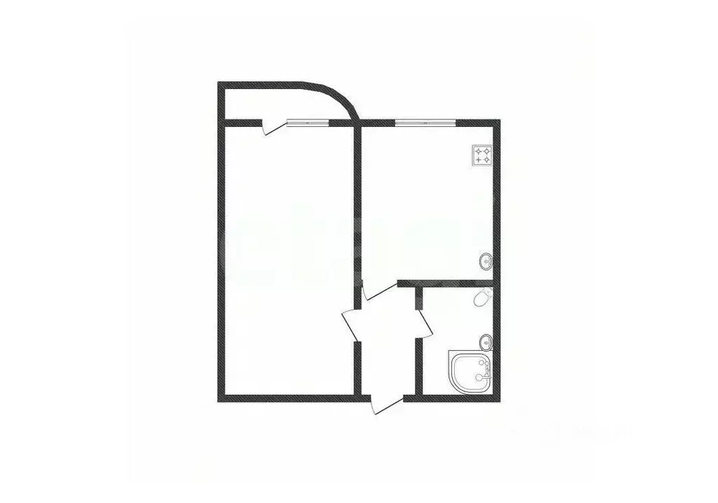 1-к кв. Курская область, Курск ул. Домостроителей, 5 (37.5 м) - Фото 2