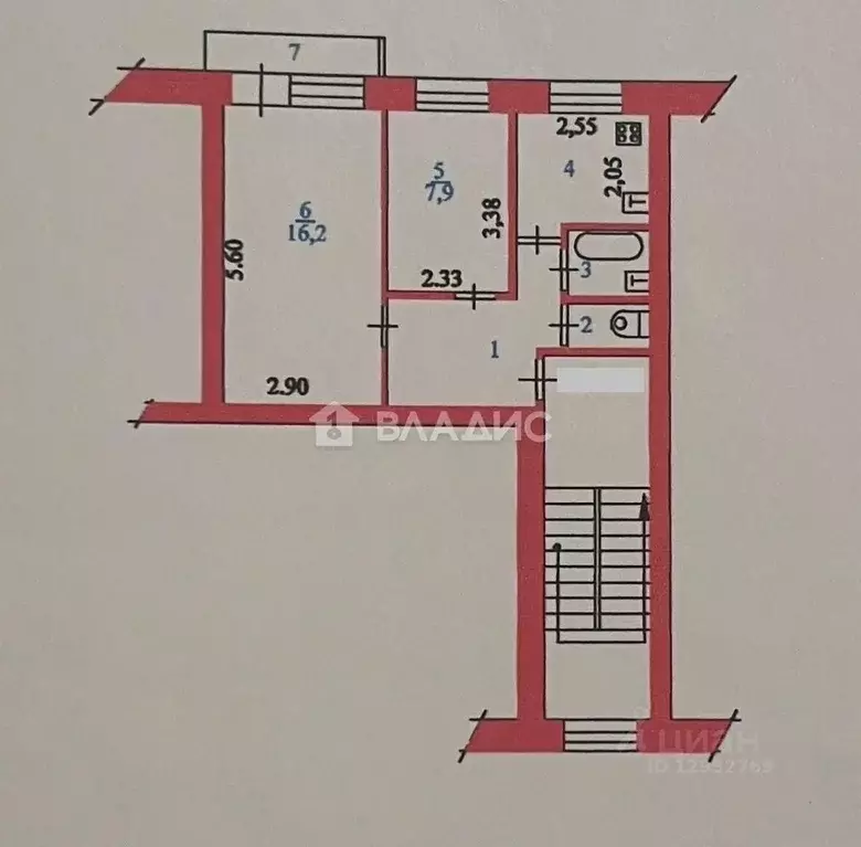 2-к кв. Пензенская область, Пенза Коммунистическая ул., 17 (39.7 м) - Фото 1