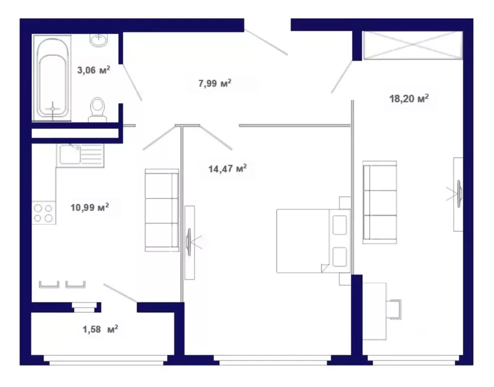 2-к кв. Иркутская область, Иркутский муниципальный округ, Маркова рп, ... - Фото 1