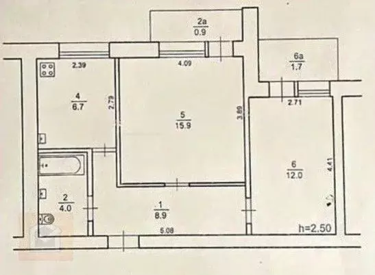 2-к кв. Крым, Евпатория ул. Чапаева, 55 (50.1 м) - Фото 1