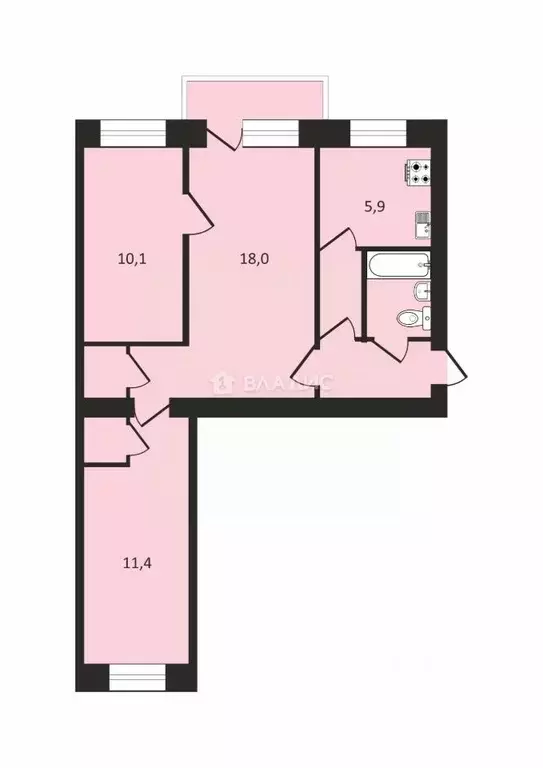 3-к кв. Вологодская область, Вологда ул. Связи, 2 (55.6 м) - Фото 1