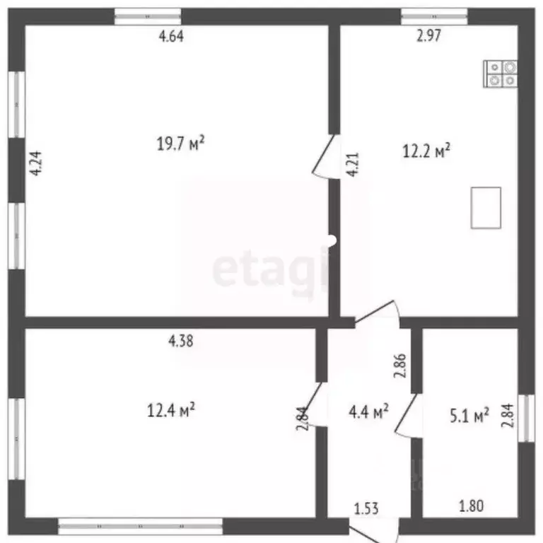 Дом в Башкортостан, Стерлитамак ул. Чапаева (32 м) - Фото 1