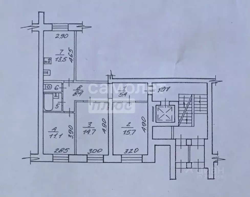 3-к кв. Новосибирская область, Новосибирск Вертковская ул., 38 (73.3 ... - Фото 2