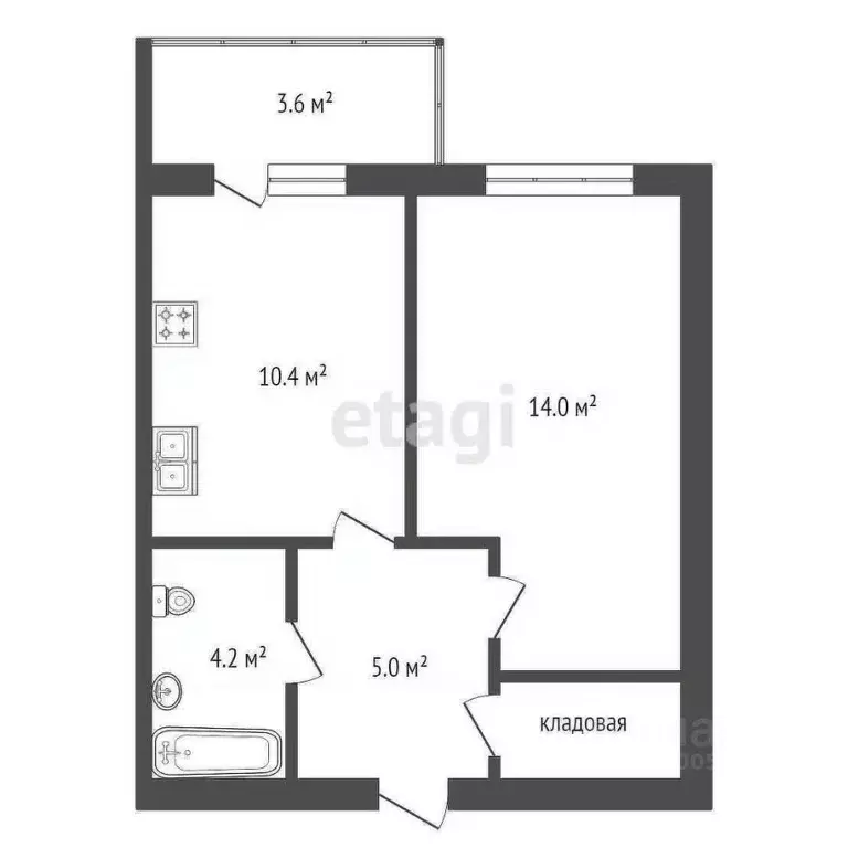 1-к кв. Забайкальский край, Чита ул. Усуглинская, 6 (36.3 м) - Фото 2