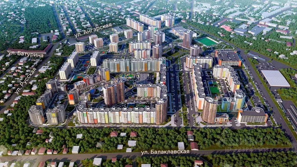 1-к кв. Крым, Симферополь ул. Батурина (43.91 м) - Фото 2