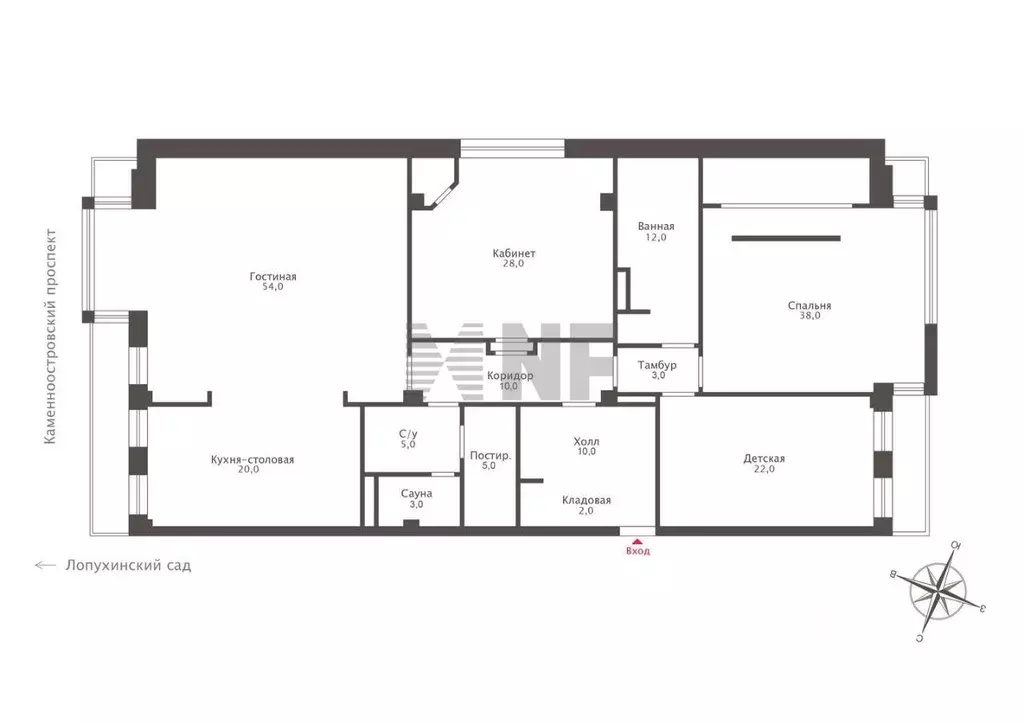 Квартира, 4 комнаты, 212.3 м - Фото 2