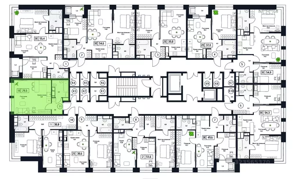 Студия Московская область, Пушкино Пушкино Град жилой комплекс, к3 ... - Фото 1
