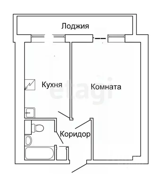 1-к кв. Смоленская область, Смоленск ул. Черняховского, 15 (41.2 м) - Фото 1
