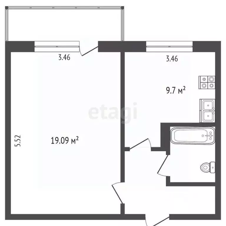 1-к кв. Мордовия, Саранск ул. Тани Бибиной, 1/9 (38.0 м) - Фото 1