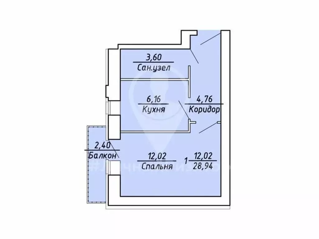 1-комнатная квартира: Рязань, Михайловское шоссе, 234к1 (26.3 м) - Фото 2
