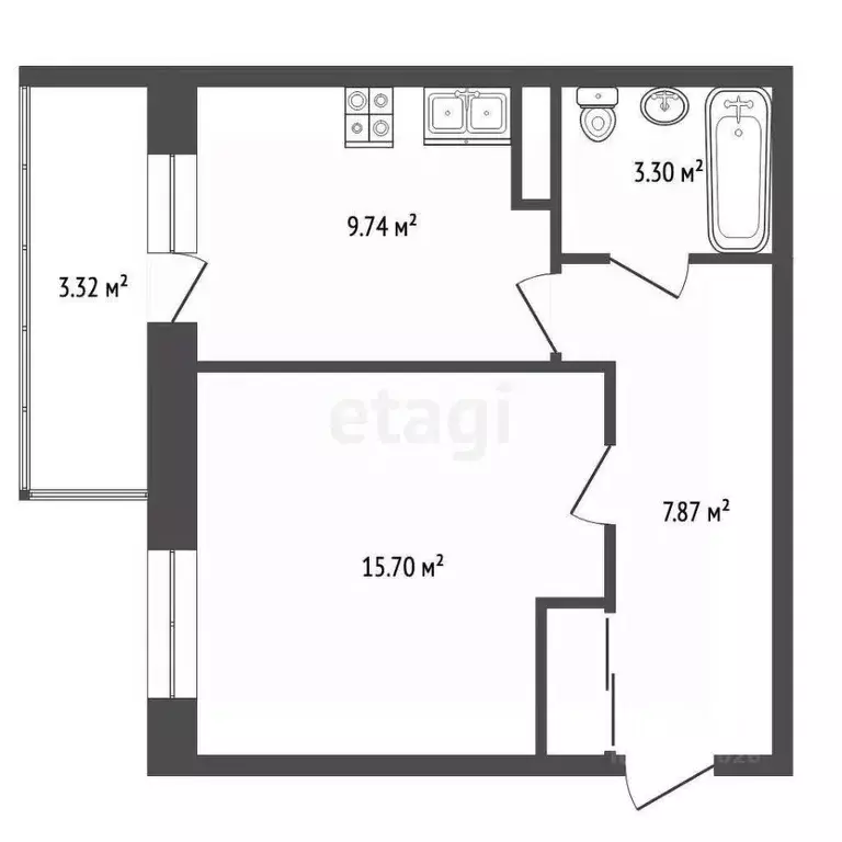 1-к кв. Калужская область, Калуга ул. Пухова, 56 (39.1 м) - Фото 2